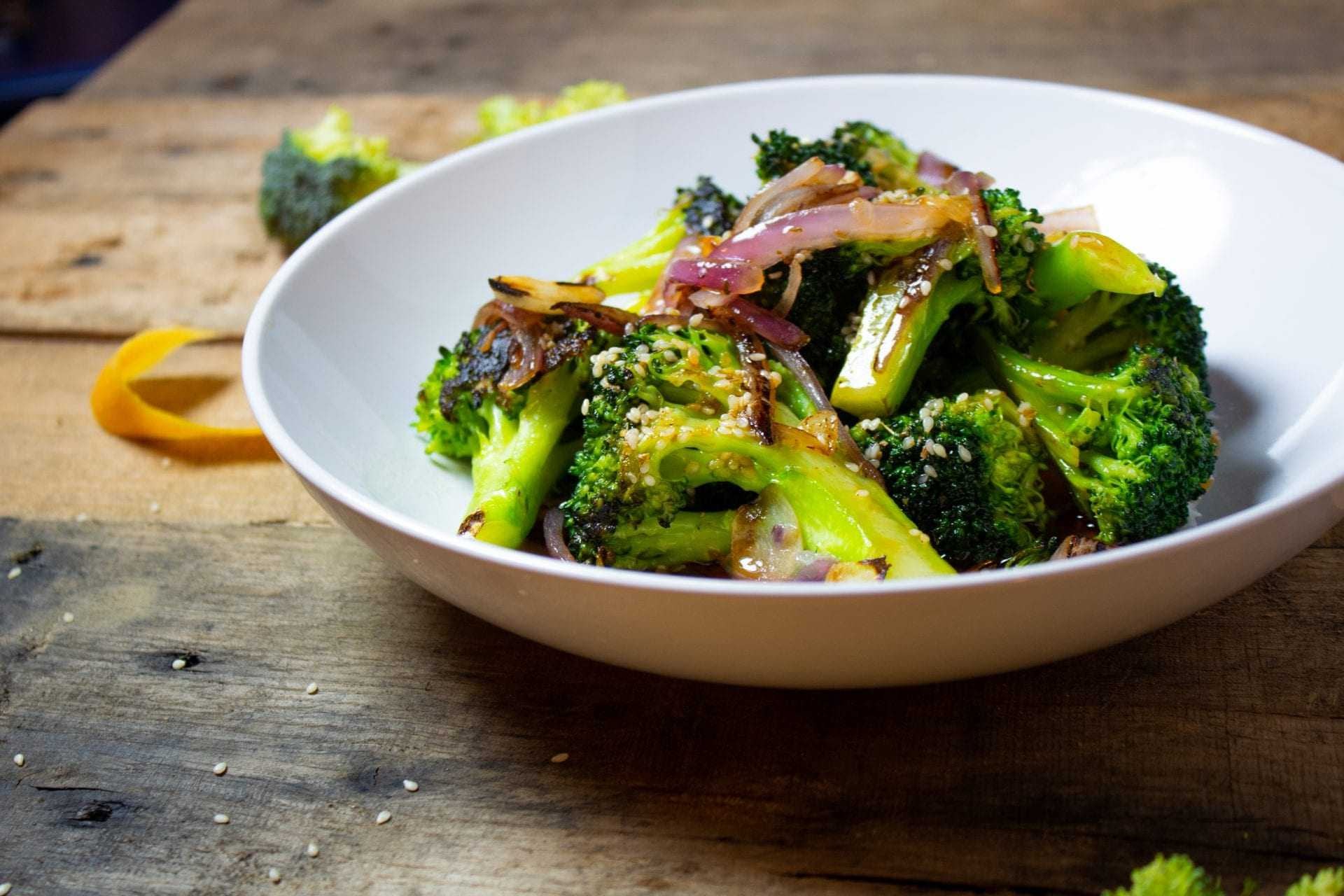PanRoasted Broccoli with Tangy Grapefruit Vinaigrette
