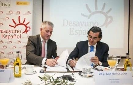 health-news-hospitals-in-madrid-will-start-the-day-with-a-spanish-breakfast-olive-oil-times-pedro-rubio-aragones-vice-president-of-the-spanish-olive-oil-interprofessional-organization-and-dr-juan-abarca-cidon-managing-director-of-hm-hospitals