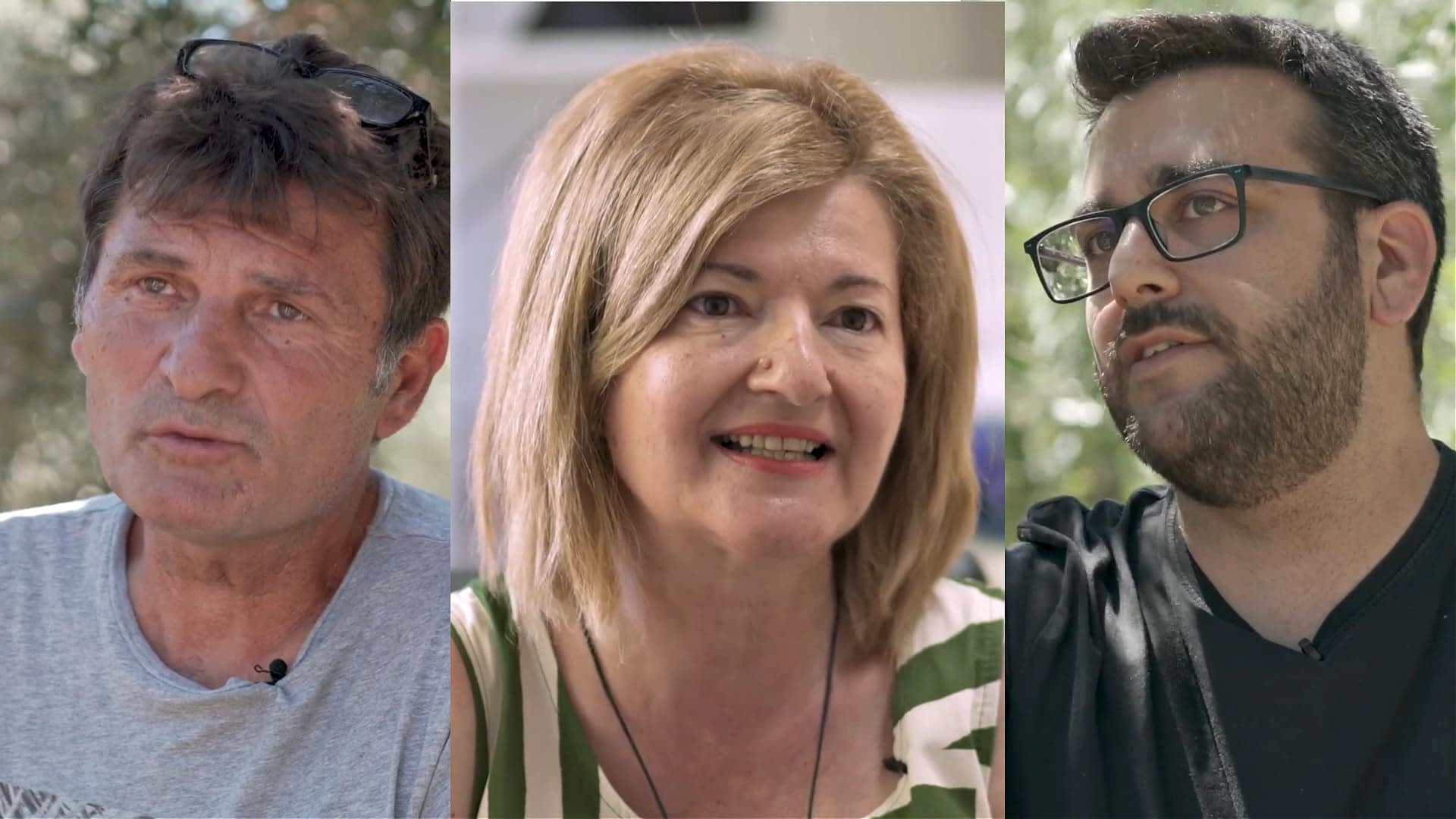 Three individuals engaged in a conversation, featuring two men and one woman, each with distinct expressions. - Olive Oil Times