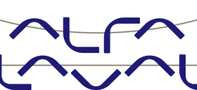 Logo of Alfa Laval featuring stylized text and graphic elements in blue. - Olive Oil Times