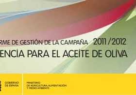 Report cover for the 2011-2012 olive oil campaign management by the Spanish government. - Olive Oil Times