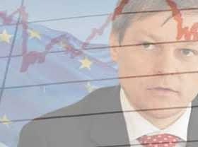 Moški v obleki z rdečo kravato, prekrit z evropsko zastavo in grafičnimi črtami. - Olive Oil Times