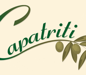 Capatriti logo featuring stylized text and an olive branch illustration. - Olive Oil Times