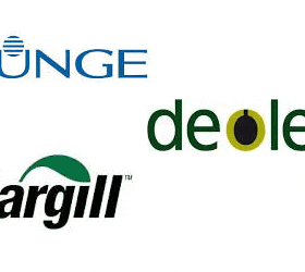 Logos of Bunge, Cargill, and Deoleo displayed together in a single image. - Olive Oil Times