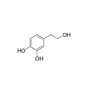 Chemical structure diagram of hydroxytyrosol showing its molecular composition. - Olive Oil Times