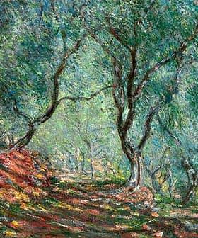 Impressionist painting of olive trees with vibrant colors and textured brush strokes. - Olive Oil Times