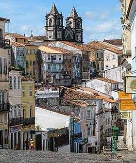 View of colorful historic buildings and churches in the city of Salvador, Brazil. - Olive Oil Times