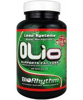 Black bottle of Olio dietary supplement with green label, containing 90 soft gels for fat loss support. - Olive Oil Times