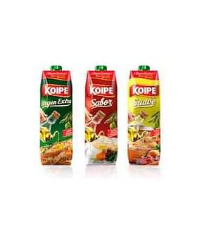 Three cartons of Koipe oil in different varieties: Extra, Saber, and Suave. - Olive Oil Times