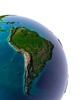 3D rendering of South America shown on a globe with visible topography and oceans. - Olive Oil Times