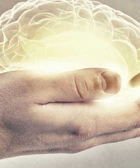 Two hands holding a glowing representation of a brain with a light effect. - Olive Oil Times