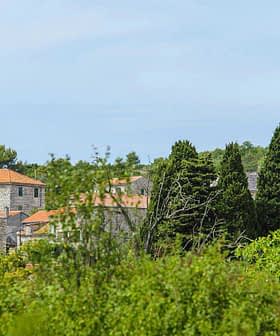 A village landscape featuring a church tower and traditional buildings among greenery. - Olive Oil Times