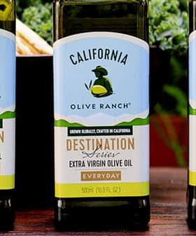 Three bottles of California Olive Ranch extra virgin olive oil with different labels: Mild & Buttery, Everyday, Rich & Robust. - Olive Oil Times