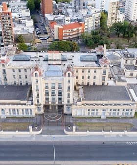 Aerial view of the Mercosur headquarters building with a distinct architectural design. - Olive Oil Times
