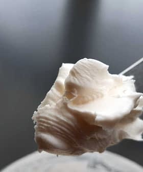 Close-up of a knife with a dollop of creamy white substance on it. - Olive Oil Times