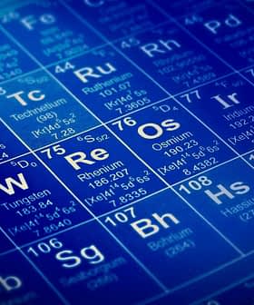 Close-up view of a section of the periodic table highlighting the element rhenium and its atomic number. - Olive Oil Times