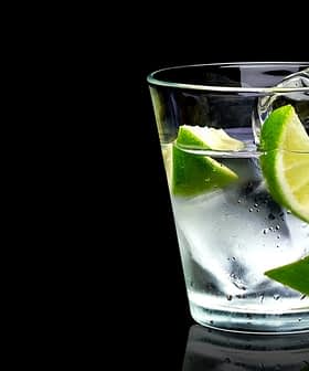 A glass filled with water, ice cubes, and lime wedges against a black background. - Olive Oil Times