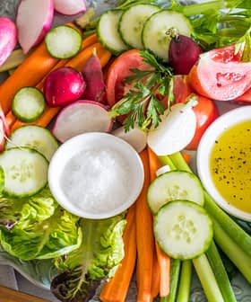 Italienische Crudités (Cazzimperio) mit Olivenöldip