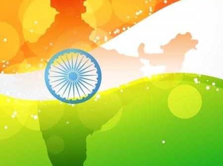 Graphic representation of the map of India in national flag colors with the Ashoka Chakra in the center. - Olive Oil Times