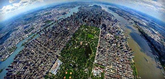 Aerial view of New York City showcasing Central Park and the surrounding urban landscape. - Olive Oil Times
