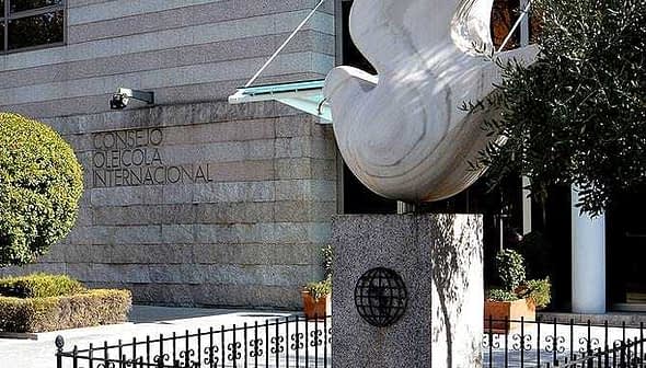 Sculpture of a dove in front of the International Olive Council building. - Olive Oil Times