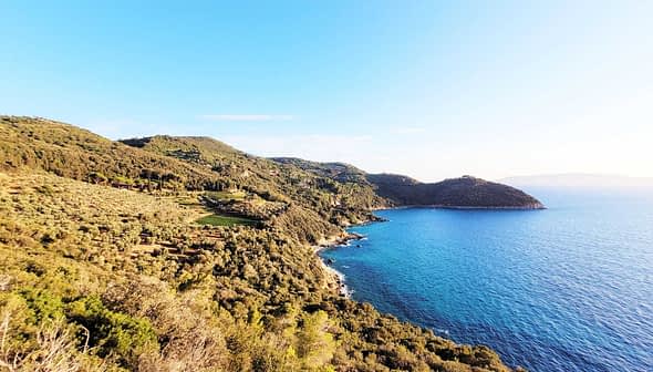 Coastal view of Monte Argentario in South Tuscany, featuring hills and the sea. - Olive Oil Times