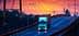 A white truck with a container driving on a bridge during sunset with colorful sky. - Olive Oil Times