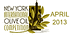 Logo for the New York International Olive Oil Competition featuring olive branches and a skyline. - Olive Oil Times