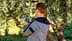 Individual photographing an olive tree with a smartphone in a natural setting. - Olive Oil Times