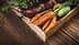 A wooden crate filled with various freshly harvested vegetables, including carrots, beets, and cucumbers. - Olive Oil Times
