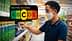 Man wearing a mask examining beverage labels on a supermarket shelf with a Nutri-Score graphic in the background. - Olive Oil Times