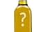 ラベルに大きな疑問符が描かれた透明なオリーブオイルのボトル。 - Olive Oil Times
