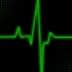 Green heartbeat line displayed on a black background with a dotted pattern. - Olive Oil Times