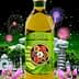 Bottle of Leonardo Olive Pomace Oil with a green label and various food images on it. - Olive Oil Times