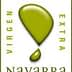 Label for Navarra extra virgin olive oil featuring a green droplet and text. - Olive Oil Times