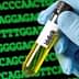 Hand holding a test tube containing yellow liquid with a genetic sequence displayed in the background. - Olive Oil Times