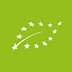 Logo representing European organic certification with stars and a curved line on a green background. - Olive Oil Times