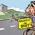 Cartoon illustration of a man hitchhiking with a sign that reads 'Malaysia or Bust'. - Olive Oil Times