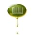 An illustration of a droplet of olive oil featuring a barcode on its surface. - Olive Oil Times