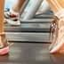 Anatomical illustration of feet in running shoes on a treadmill showing bone structure and movement. - Olive Oil Times