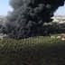 Thick black smoke rising from an industrial area surrounded by olive trees and buildings. - Olive Oil Times
