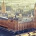 Aerial view of the Houses of Parliament and Big Ben along the River Thames in London. - Olive Oil Times