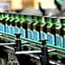 Row of green glass bottles filled with olive oil on a production line in a factory. - Olive Oil Times
