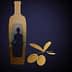 Illustration of an olive oil bottle with a silhouette inside and olive branches beside it. - Olive Oil Times