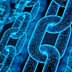 Close-up of digital chain links composed of binary code in a blue color scheme. - Olive Oil Times