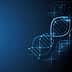 Abstract illustration of a DNA helix with a blue background and glowing elements. - Olive Oil Times
