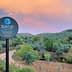 Sign for Mavras Olive Oil Factory with a scenic background of olive trees and a colorful sky. - Olive Oil Times