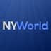 Logo design featuring the text 'NYWorld' in stylized typography against a blue background. - Olive Oil Times