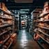 A grocery store aisle lined with shelves filled with various packaged food products and condiments. - Olive Oil Times