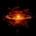 Abstract illustration of an atom with glowing rings and a central nucleus on a black background. - Olive Oil Times